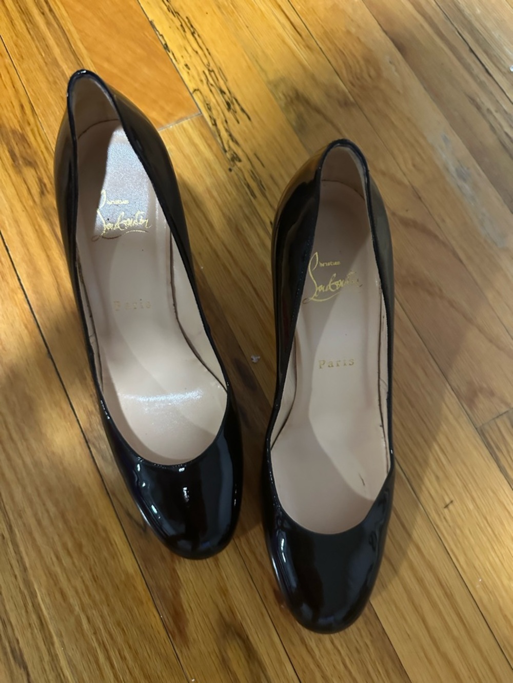Christian Louboutin Simple Pump 85 Black Patent Heels – Size 38.5 - Picture 7 of 9